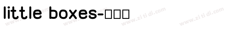 little boxes字体转换